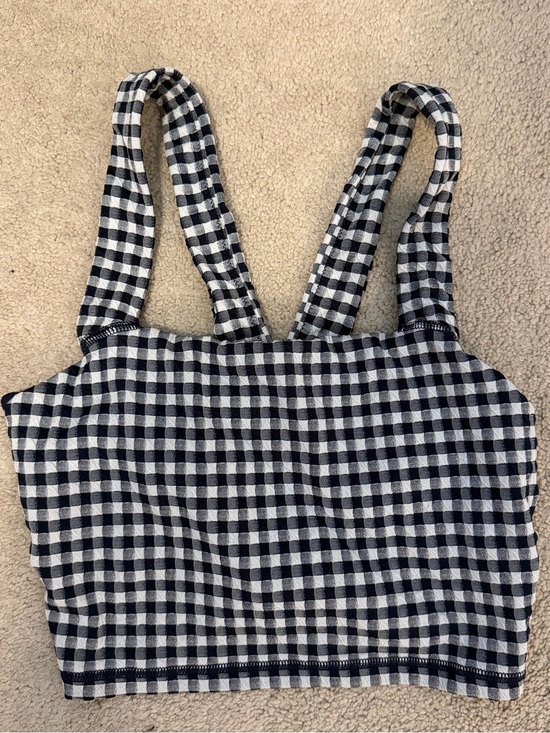aerie Tops - aerie Gingham Crop Top